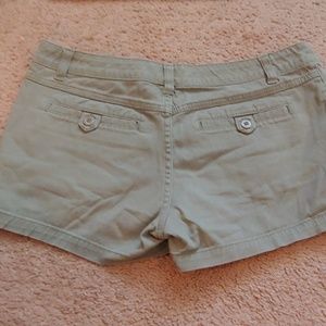 Womens green khaki shorts